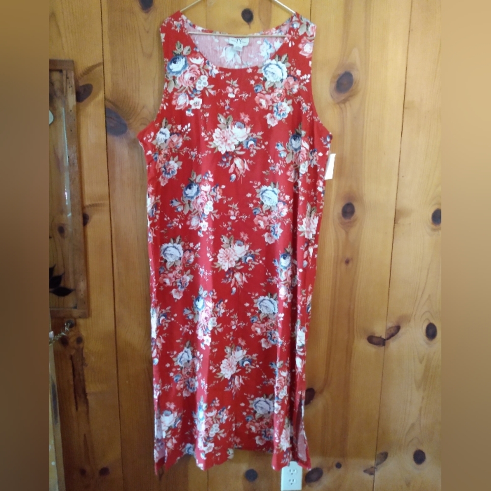 NWT Original TY Wear Linen Blend Tank Dress